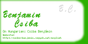 benjamin csiba business card